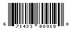 UPC barcode number 671423809190