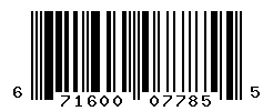 UPC barcode number 671600077855