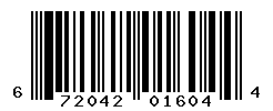 UPC barcode number 672042016044