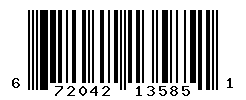 UPC barcode number 672042135851