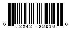 UPC barcode number 672042239160