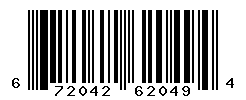 UPC barcode number 672042620494