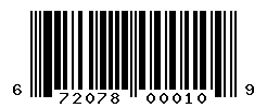 UPC barcode number 672078000109