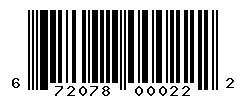 UPC barcode number 672078000222