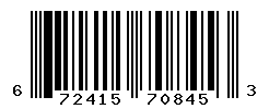 UPC barcode number 672415708453