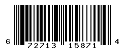 UPC barcode number 672713158714