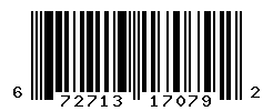 UPC barcode number 672713170792
