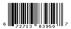 UPC barcode number 672713839507