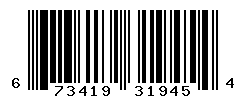 UPC barcode number 673419319454