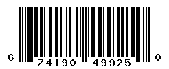 UPC barcode number 674190499250