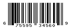 UPC barcode 675595345609