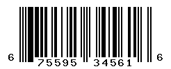 UPC barcode number 675595345616