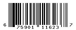 UPC barcode number 675901116237