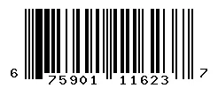 UPC 675901116237 barcode image