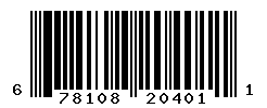 UPC barcode number 678108204011