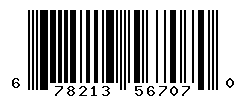 UPC barcode number 678213567070