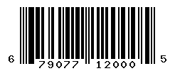 UPC barcode number 679077120005