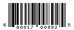 UPC barcode number 680017008925