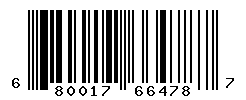 UPC barcode number 680017664787