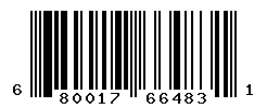 UPC barcode number 680017664831