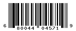 UPC barcode 680044045719
