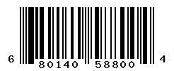 UPC barcode number 680140588004