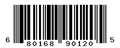 UPC barcode number 680168901205