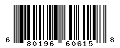 UPC barcode number 680196606158