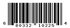 UPC barcode number 680332102254