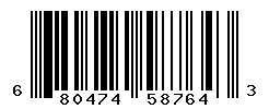 UPC barcode number 680474587643