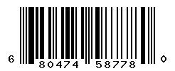 UPC barcode number 680474587780