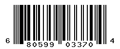UPC barcode 680599033704