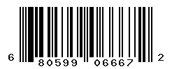 UPC barcode number 680599066672