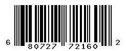 UPC barcode number 680727721602