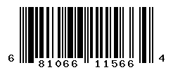 UPC barcode number 681066115664