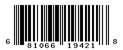 UPC barcode number 681066194218