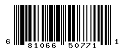 UPC barcode number 681066507711