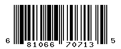 UPC barcode number 681066707135
