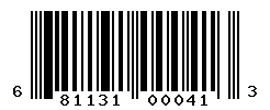 UPC barcode number 681131000413