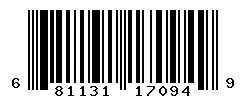UPC 681131170949 barcode image