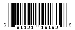 UPC barcode number 681131181839