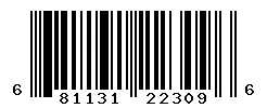 UPC 681131223096 barcode image