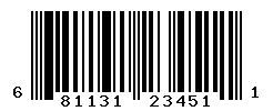 UPC barcode 681131234511