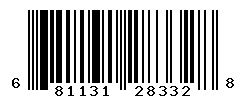 UPC barcode number 681131283328