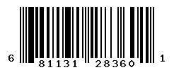 UPC barcode number 681131283601