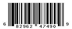 UPC barcode number 682962474909