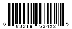 UPC barcode number 683318534025