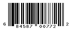UPC barcode number 684587007722