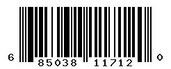 UPC barcode number 685038117120