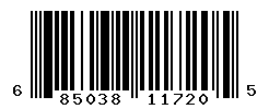 UPC barcode number 685038117205